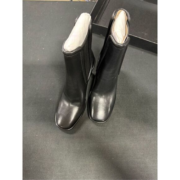 New Coach Black Leather Geneva Heeled Bootie 6 - Picture 2 of 6